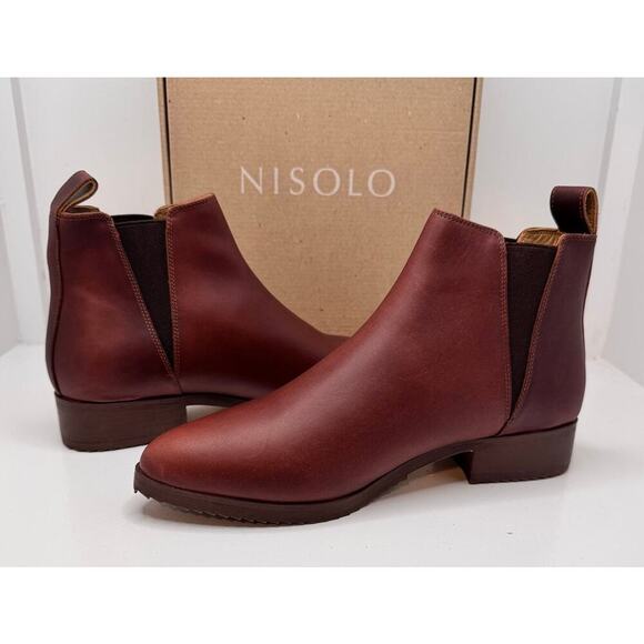 Nisolo Everyday Chelsea Boot Auburn Leather Women’s Size 9 NIB - Picture 5 of 12